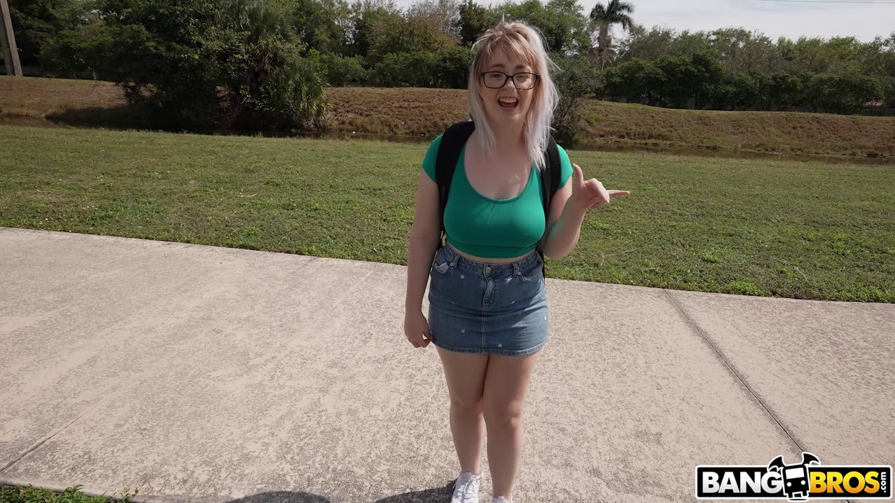 Nerdy Blonde Takes Big Dick