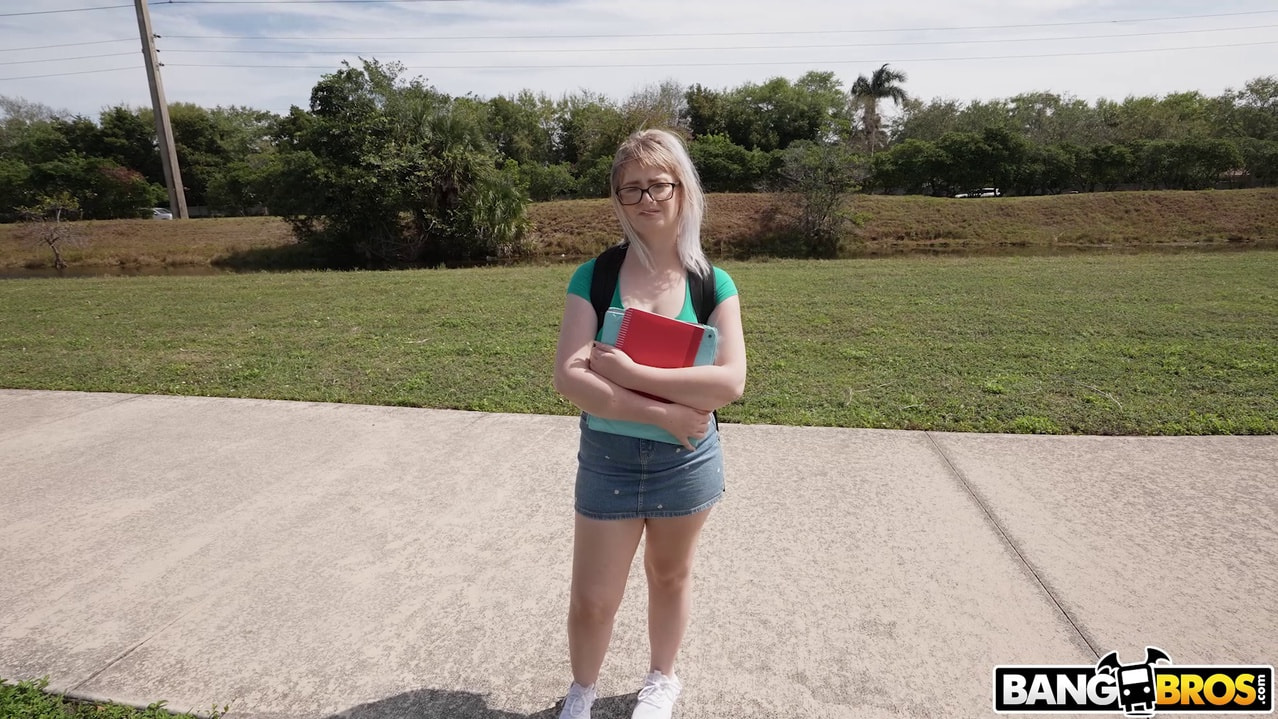 Nerdy Blonde Takes Big Dick