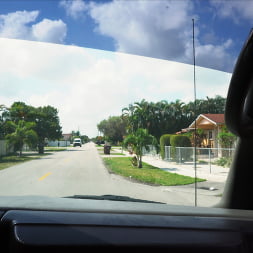 Jessi and her Bangin' Ride through Hialeah