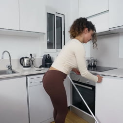 Lady Ana Cleans Potro's cock by squirting on it.