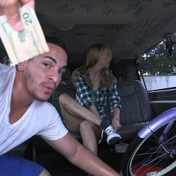 Tight Lil' Blondie Gets WRECKED On The Bus!