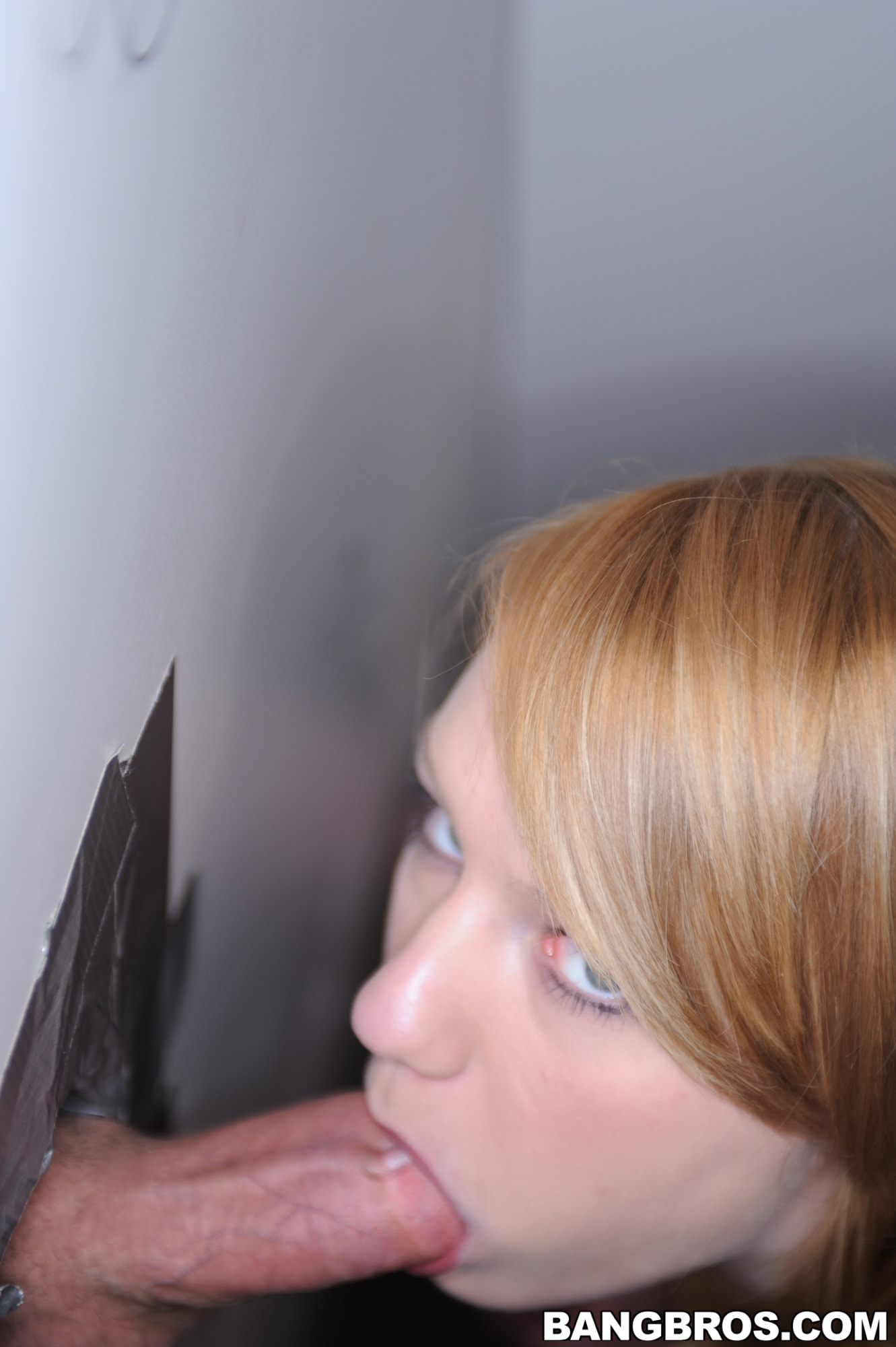 Her first gloryhole sucking and fucking