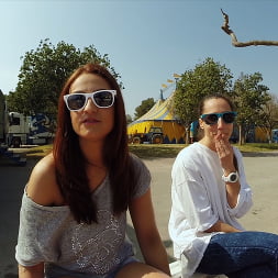 Big Tit Brunette Gets Fucked in Public