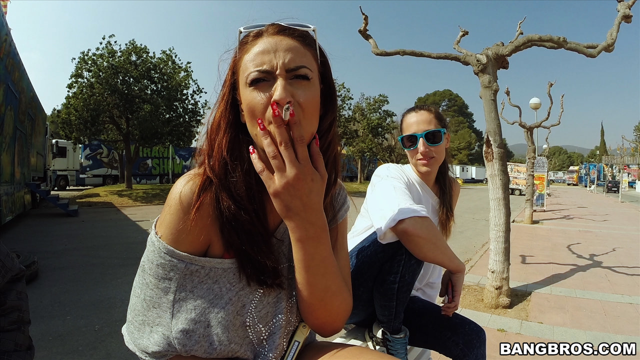 Big Tit Brunette Gets Fucked in Public
