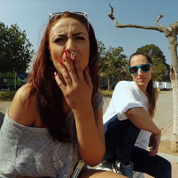 Big Tit Brunette Gets Fucked in Public