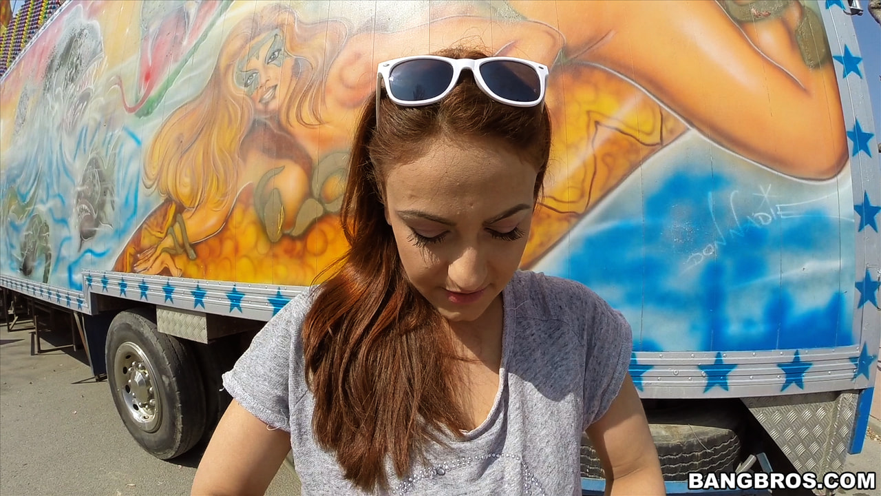 Big Tit Brunette Gets Fucked in Public