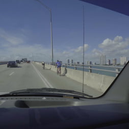 Chinese Tourist Gets Scooped By The Bus